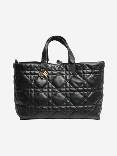 Black 2023 Toujours large leather bag Top Handle Bags Christian Dior 