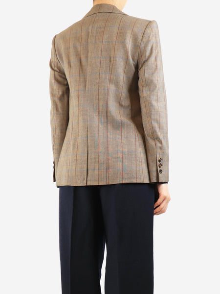 Brown check blazer - size S alternate image