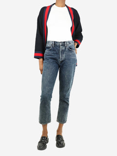 Blue high-rise washed jeans - size UK 8 Trousers Agolde 