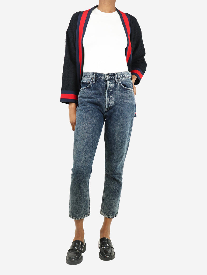 Blue high-rise washed jeans - size UK 8 Trousers Agolde 