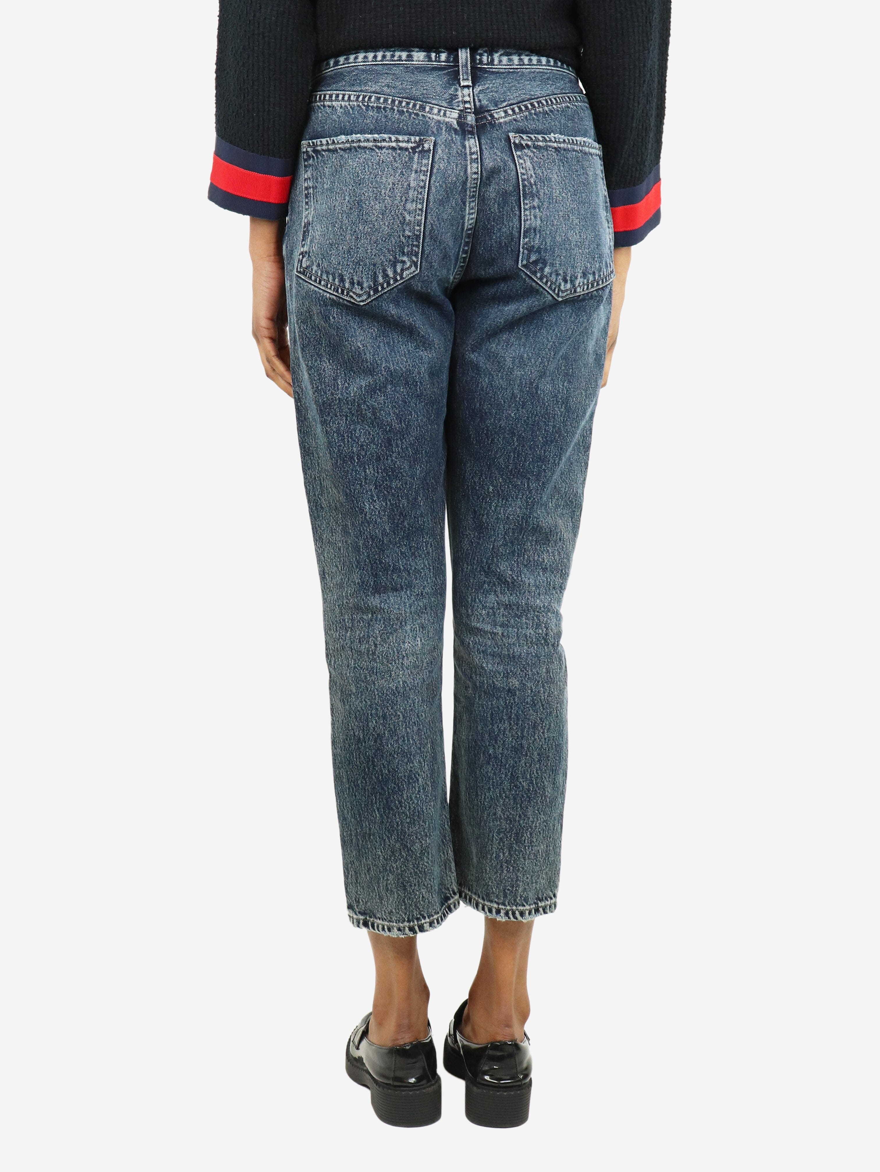 Blue high-rise washed jeans - size UK 8 Trousers Agolde 