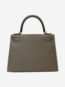 Hermes Etoupe 2023 Kelly 28 bag in Epsom leather