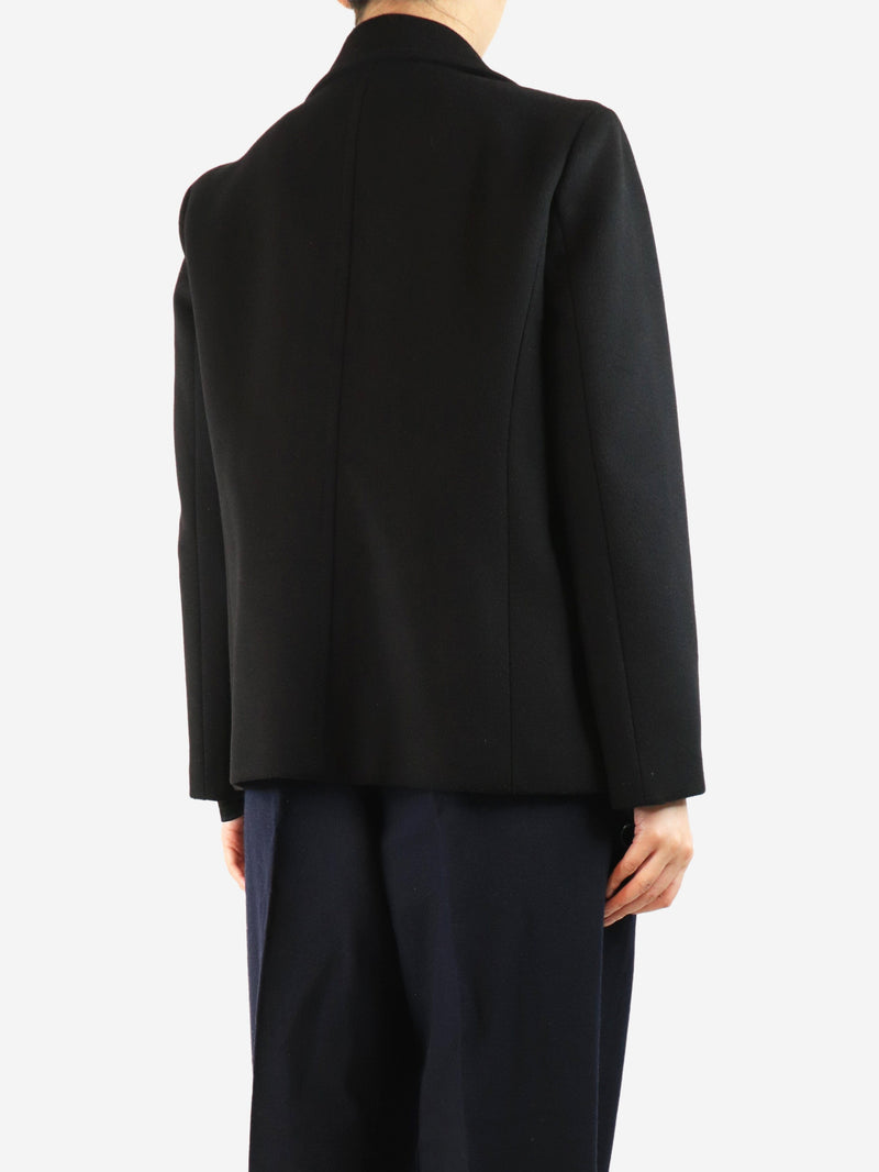 Black wool coat with pearl buttons - size UK 14 Coats & Jackets Gucci 