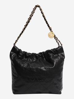 Black 22 caviar leather shoulder bag Shoulder bags Chanel 