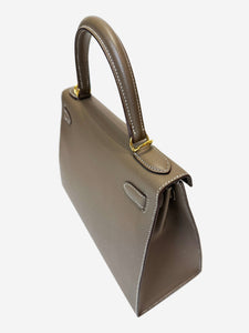 Hermes Etoupe 2023 Kelly 28 bag in Epsom leather