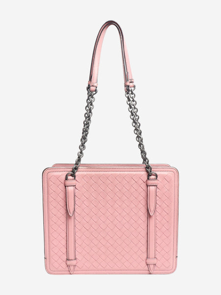 Pink Intrecciato chain shoulder bag product image