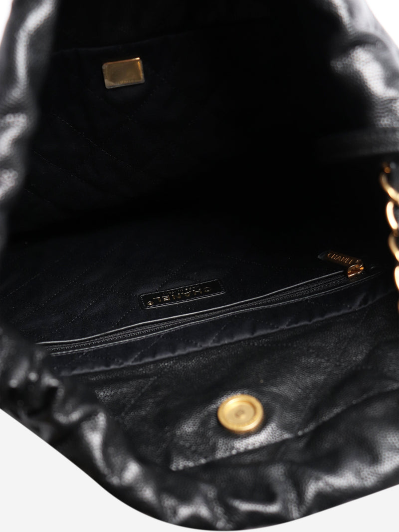 Black 22 caviar leather shoulder bag Shoulder bags Chanel 