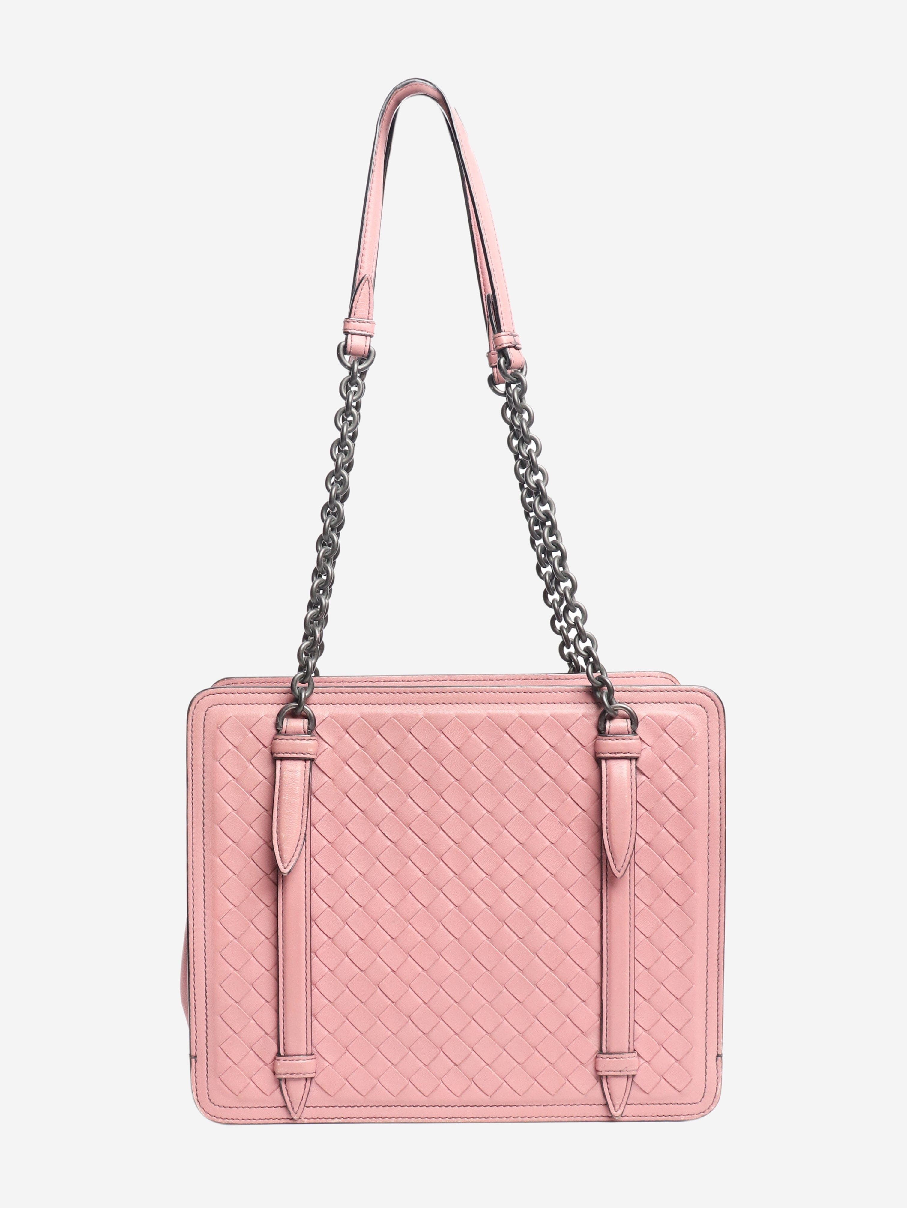 Pink Intrecciato chain shoulder bag Shoulder bags Bottega Veneta 