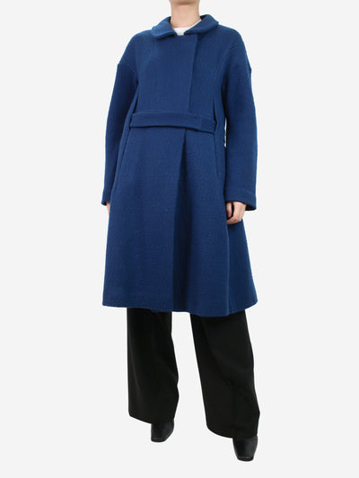 Dark blue belted wool coat - size UK 8 Coats & Jackets Marni 