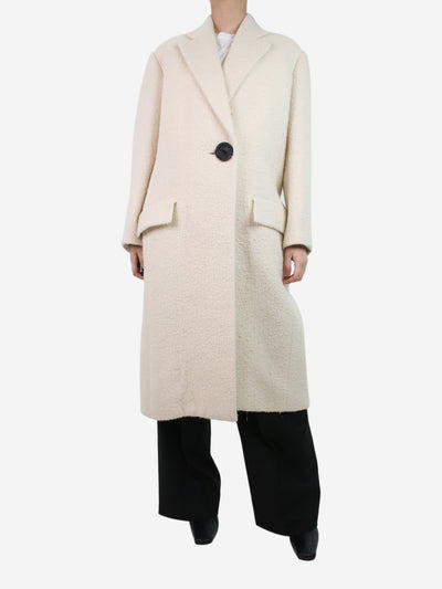 Cream bobbled alpaca coat - size UK 6 Coats & Jackets Celine 