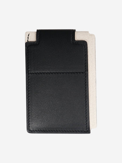 Black leather cardholder Wallet Hermes 