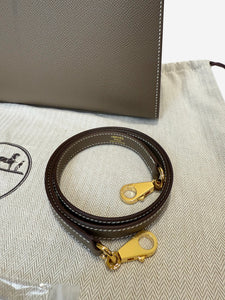 Hermes Etoupe 2023 Kelly 28 bag in Epsom leather