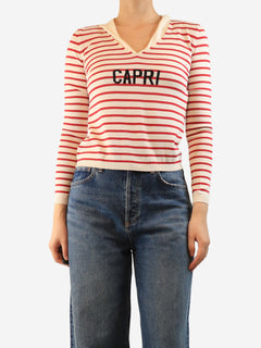 Fine-knit stripe sweater - size UK 8 Knitwear Christian Dior 