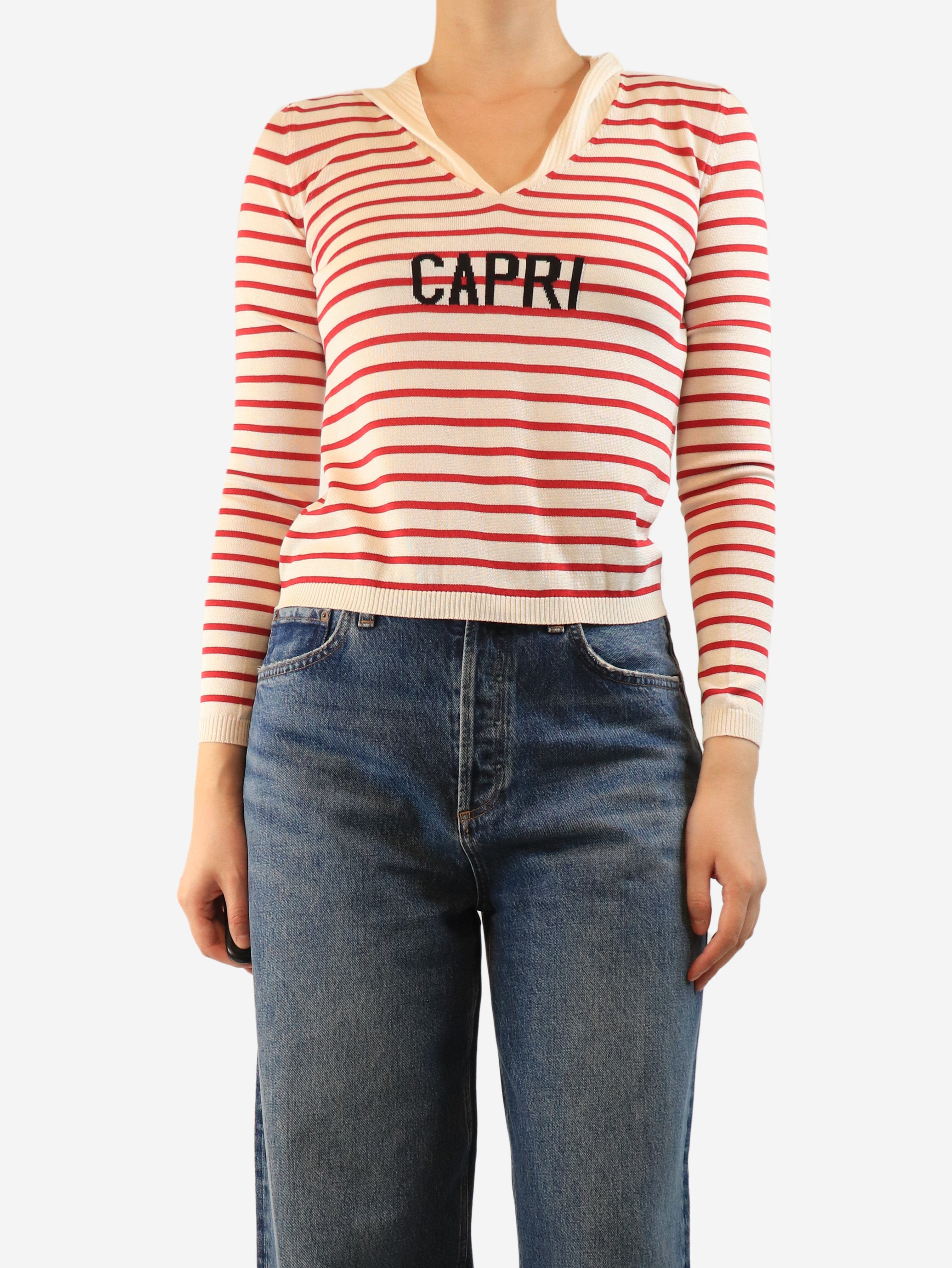Fine-knit stripe sweater - size UK 8 Knitwear Christian Dior 
