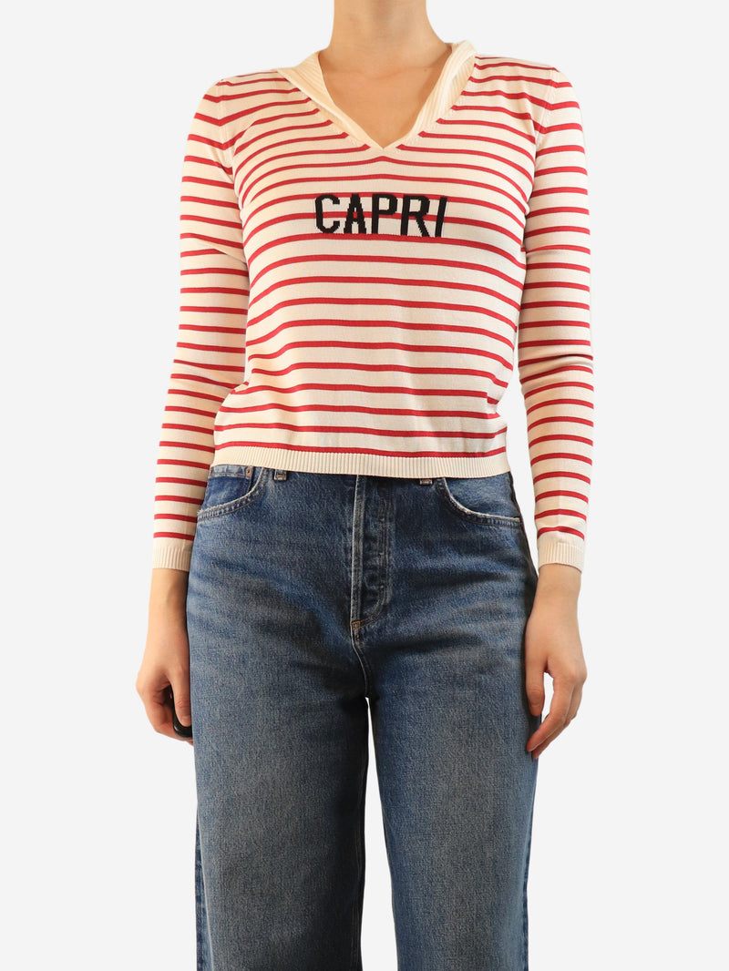 Fine-knit stripe sweater - size UK 8 Knitwear Christian Dior 