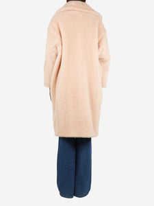 Max Mara Pink double-breasted teddy coat - size XS