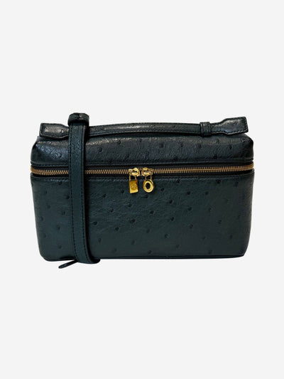 Dark green Extra Pocket L19 bag in Ostrich leather Shoulder bags Loro Piana 
