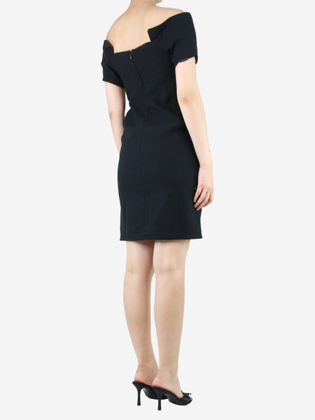 Black wide-neck dress - size UK 8 alternate image