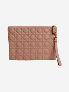 Pink large Caro quilted pouch Clutch bags Dior 