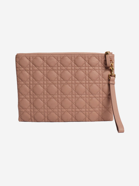 Pink large Caro quilted pouch alternate image