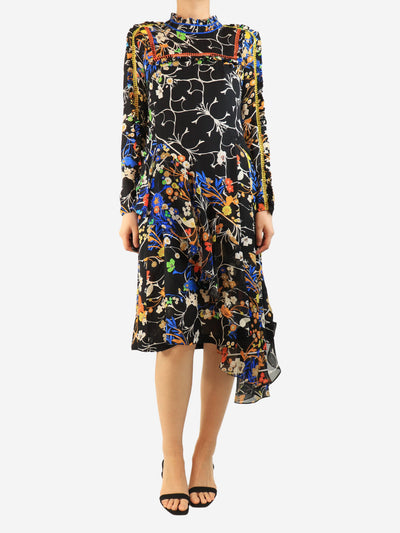 Black printed midi dress - size S Dresses Preen by Thornton Bregazzi 