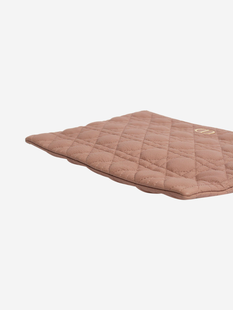 Pink large Caro quilted pouch Clutch bags Dior 