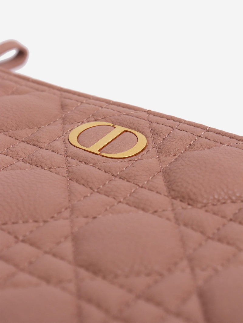 Pink large Caro quilted pouch Clutch bags Dior 