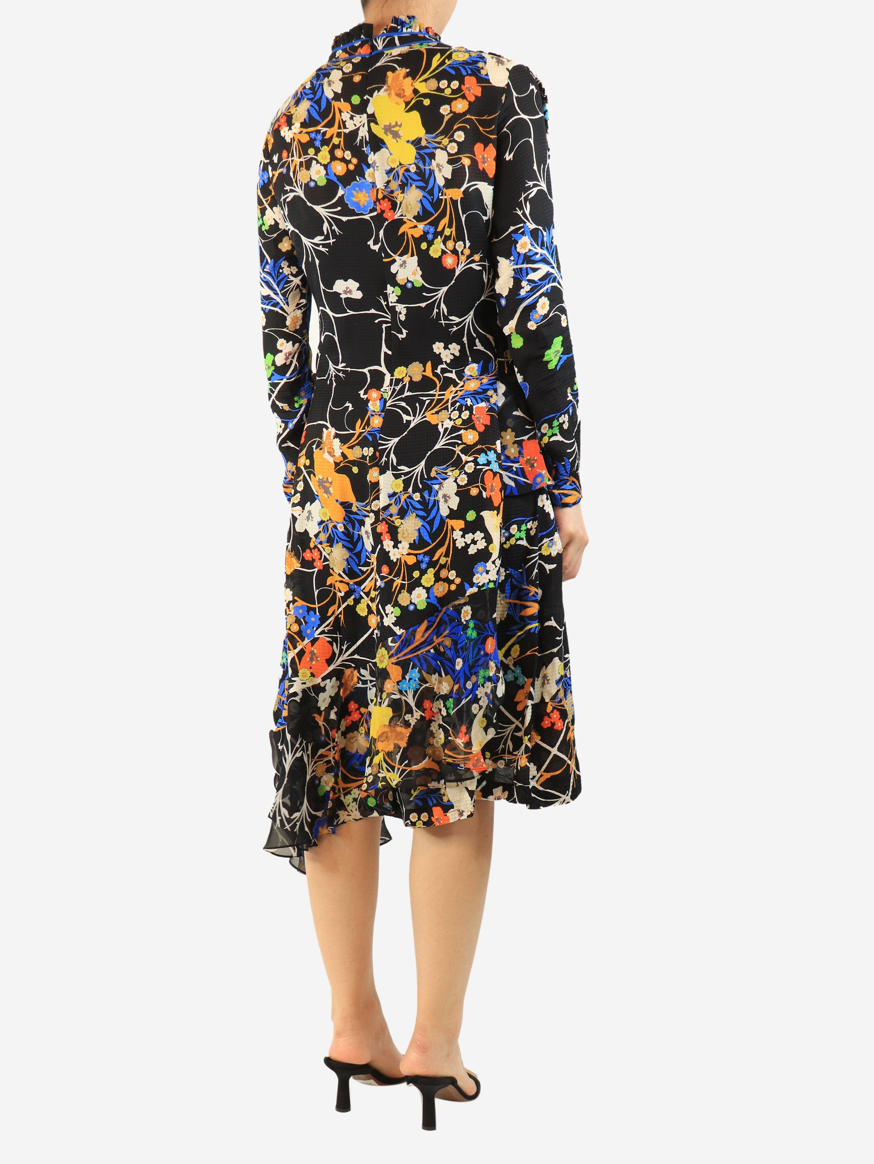 Black printed midi dress - size S Dresses Preen by Thornton Bregazzi 