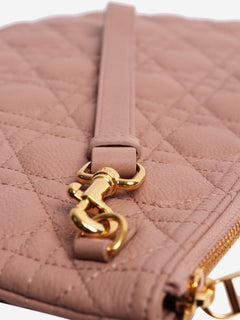 Pink large Caro quilted pouch Clutch bags Dior 