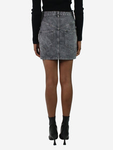 Isabel Marant Etoile Grey mini denim skirt - size FR 36