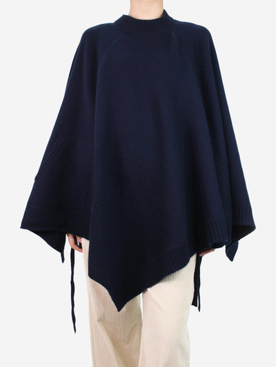 Blue high-neck cashmere poncho - size M Knitwear Chloe 