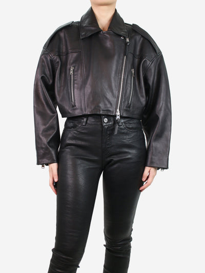 Black cropped leather jacket - size S Coats & Jackets Shoreditch Ski Club 