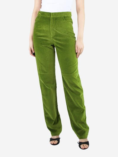 Green velour trousers - size M Trousers Wrong Generation 