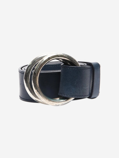 Dark blue leather belt Belts Bottega Veneta 