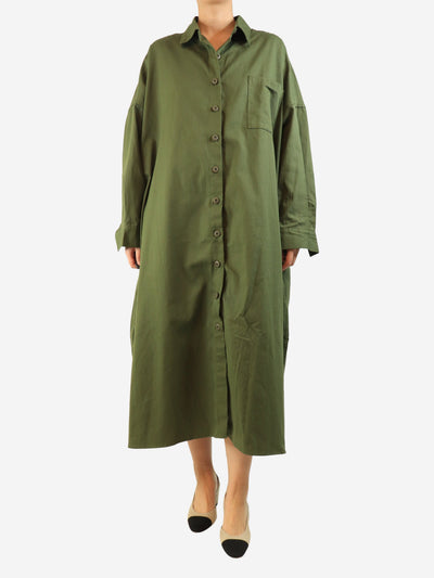 Olive green oversized shirt dress - One size Dresses The Frankie Shop 