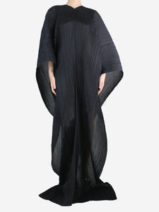 Pleats Please Black pleated kaftan dress - One size