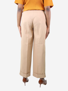 Dries Van Noten Camel pocket trousers - size UK 12