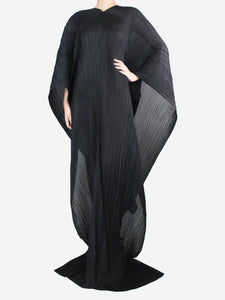 Pleats Please Black pleated kaftan dress - One size