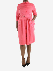 Rosso 35 Pink belted shirt dress - size IT 46