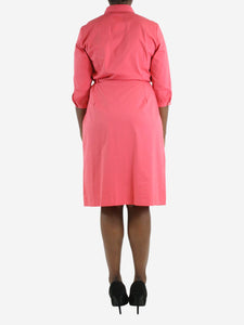 Rosso 35 Pink belted shirt dress - size IT 46