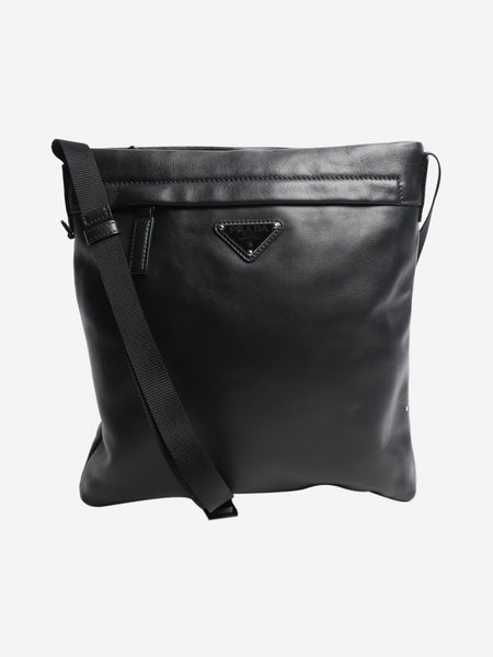 Black leather pouch bag product image