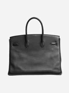 Hermes Black Birkin 35 top handle bag