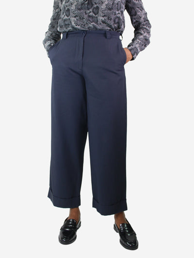 Dries Van Noten Navy blue cotton pocket trousers - size UK 12 Trousers Dries Van Noten 