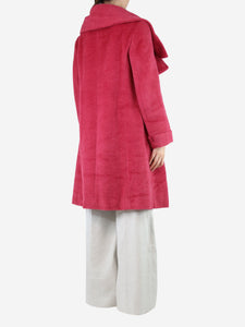 Max Mara Red alpaca-blend coat - size UK 10