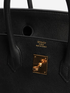 Hermes Black Birkin 35 top handle bag