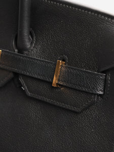 Hermes Black Birkin 35 top handle bag