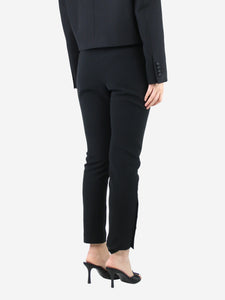 Altuzarra Black buttoned hem tailored trousers - size UK 10