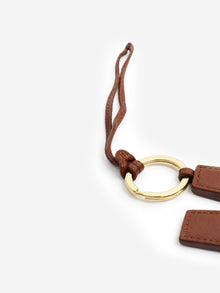 Brown leather M letter keyring Keyrings Mulberry 