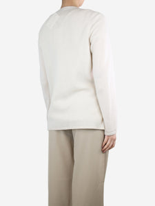 Loro Piana Beige cashmere top and cardigan set - size UK 18