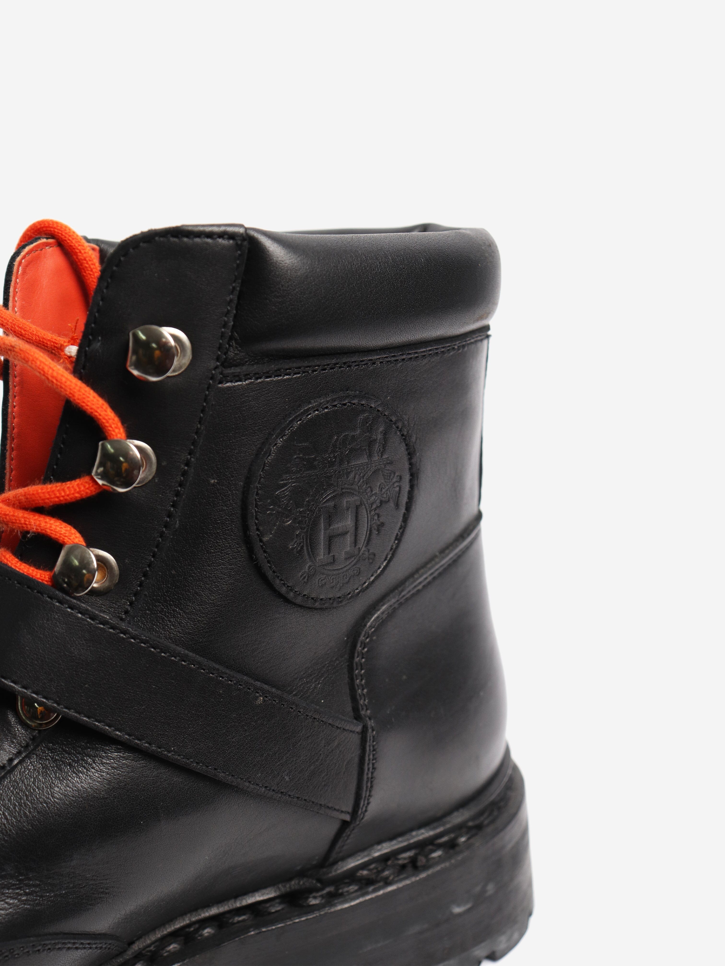 Black leather hiking boots - size EU 38 Boots Hermes 